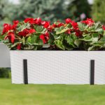 Uchwyt metalowy do kwietnika BEGONIA - czarny