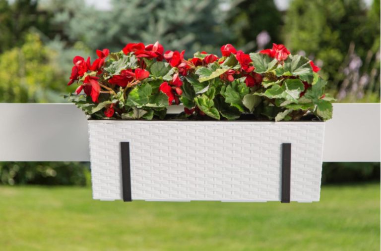 Uchwyt metalowy do kwietnika BEGONIA - czarny