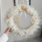 Wianek na drzwi boho ręcznie robiony 40cm