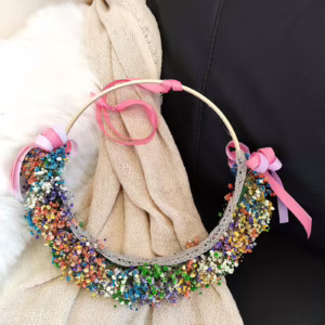 Wianek na drzwi z gipsówki ręcznie robiony 35cm