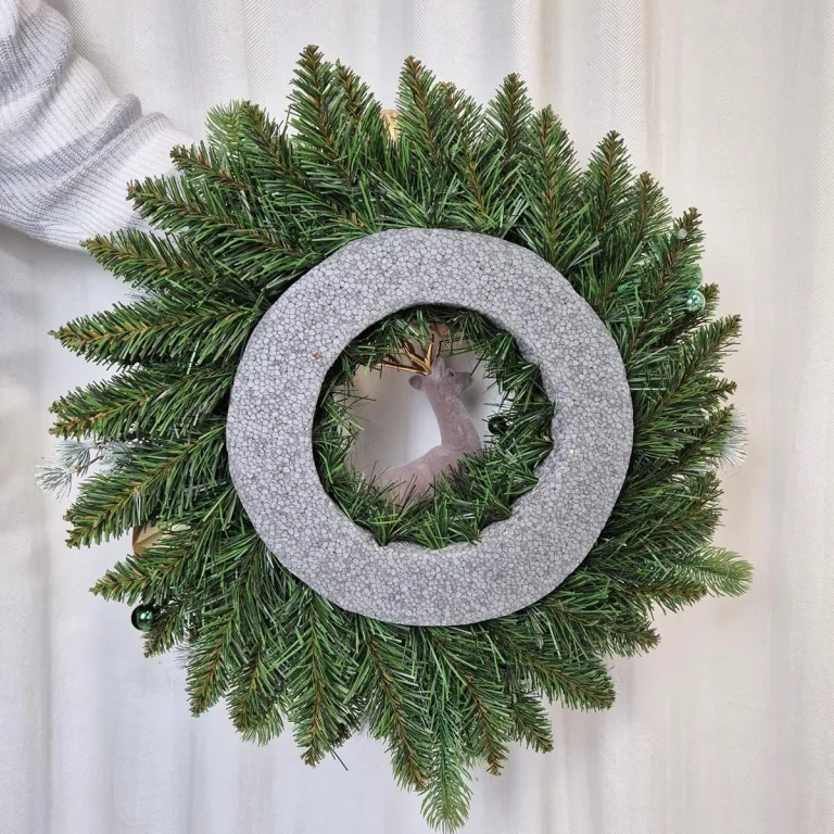 Wianek na drzwi bożonarodzeniowy sztuczny - 50cm - ręcznie robiony