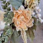 Wianek na drzwi ze sztucznych kwiatów jesienny 55cm