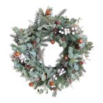 Wianek na drzwi świąteczny sztuczny z dzwonkami 55cm