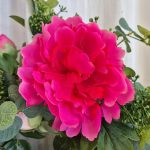 Wianek wiosenny ze sztucznych kwiatów  ręcznie robiony 50cm