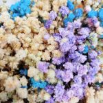 Wianek na drzwi z gipsówki stabilizowanej wiecznie żywy 40cm