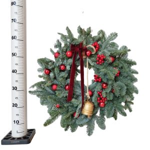 Wianek świąteczny bożonarodzeniowy żywy - 65cm - ręcznie robiony