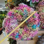 Wianek na drzwi z gipsówki stabilizowanej wiecznie żywy 40cm