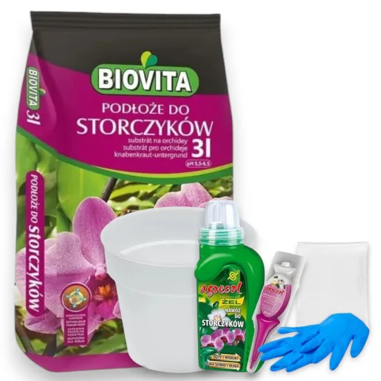 Zestaw do przesadzania storczyków orchidei