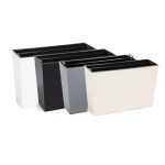 Doniczka plastikowa balkonowa podłużna wysoka biała