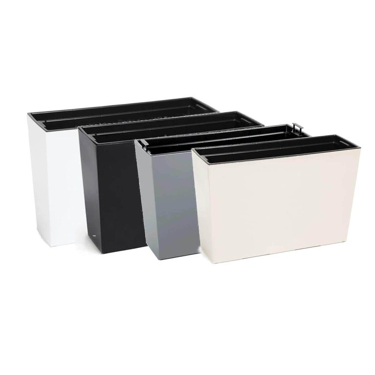 Doniczka plastikowa balkonowa podłużna wysoka biała