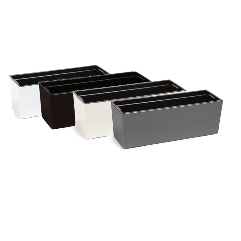 Doniczka plastikowa balkonowa podłużna czarna