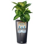 Doniczka plastikowa Lechuza Diamante Antracytowy