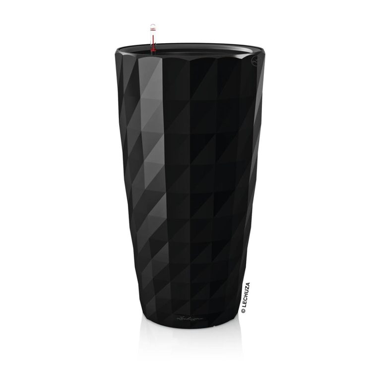 Doniczka plastikowa Lechuza  Diamante Czarny