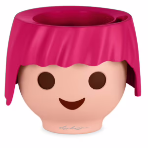 Doniczka plastikowa Lechuza Ojo Głowa Playmobile ciemny różowy