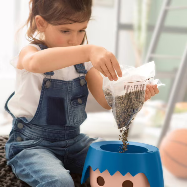 Doniczka plastikowa Lechuza Ojo Głowa Playmobile zielony