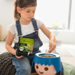 Doniczka plastikowa Lechuza Ojo Głowa Playmobile czarna