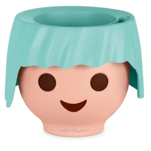 Doniczka Lechuza Ojo Głowa Playmobile turkusowa