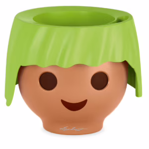 Doniczka plastikowa Lechuza Ojo Głowa Playmobile zielony