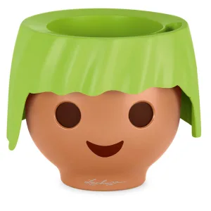 Doniczka plastikowa Lechuza Ojo Głowa Playmobile zielony