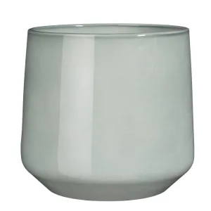 Osłonka ceramiczna na doniczkę Amber szary