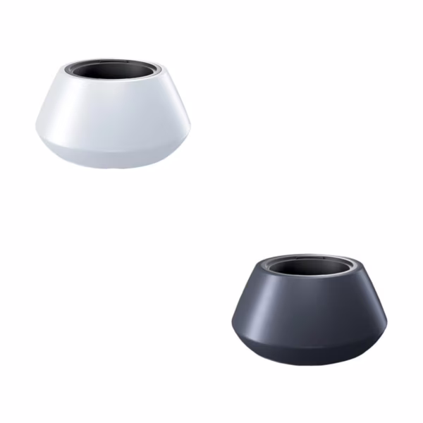 Doniczka plastikowa  "Ufo niskie" antracytowa