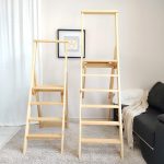 Drewniany regał na kwiaty drabina mała