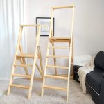 Drewniany regał na kwiaty drabina duża