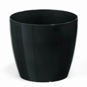 Osłonka na doniczkę plastikowa czarna