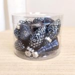 Bombki granatowe mix komplet