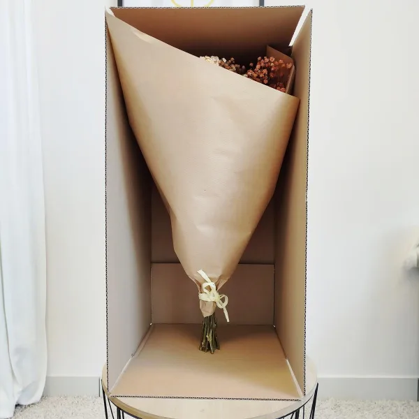 Gipsówka stabilizowana wiecznie żywa pomarańczowa duży bukiet