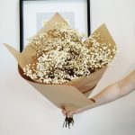 Gipsówka stabilizowana wiecznie żywa biała duży bukiet