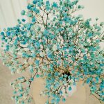 Gipsówka stabilizowana wiecznie żywa niebieska mały bukiet