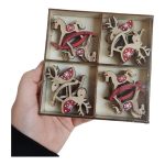 Ozdoby z drewna 24szt