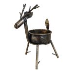Świecznik jeleń, metalowy h23cm