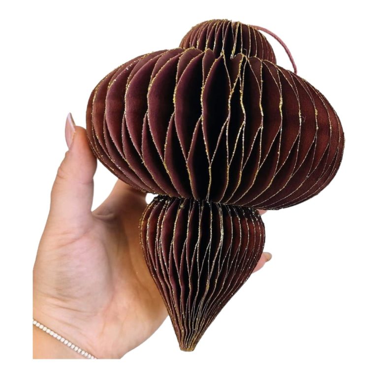 Zawieszka, bombka papierowa sopel h18cm