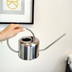 Konewka metalowa srebrna 1l