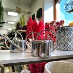 Konewka metalowa srebrna 1l