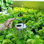 Konewka metalowa srebrna 1l