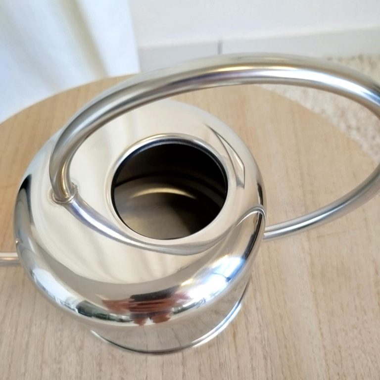 Konewka metalowa srebrna 1l