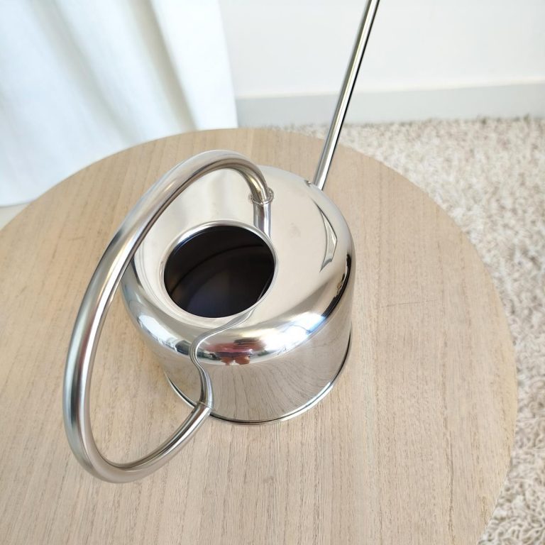 Konewka metalowa srebrna 1l