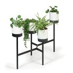 Industrialny kwietnik loftowy 4 doniczki niski