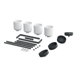 Industrialny kwietnik loftowy 4 doniczki niski