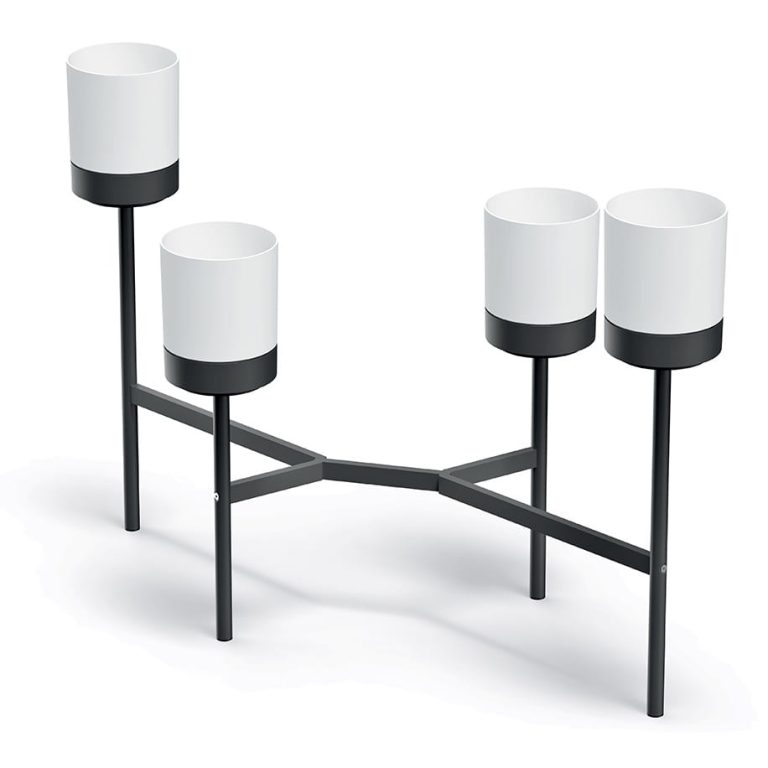 Industrialny kwietnik loftowy 4 doniczki niski