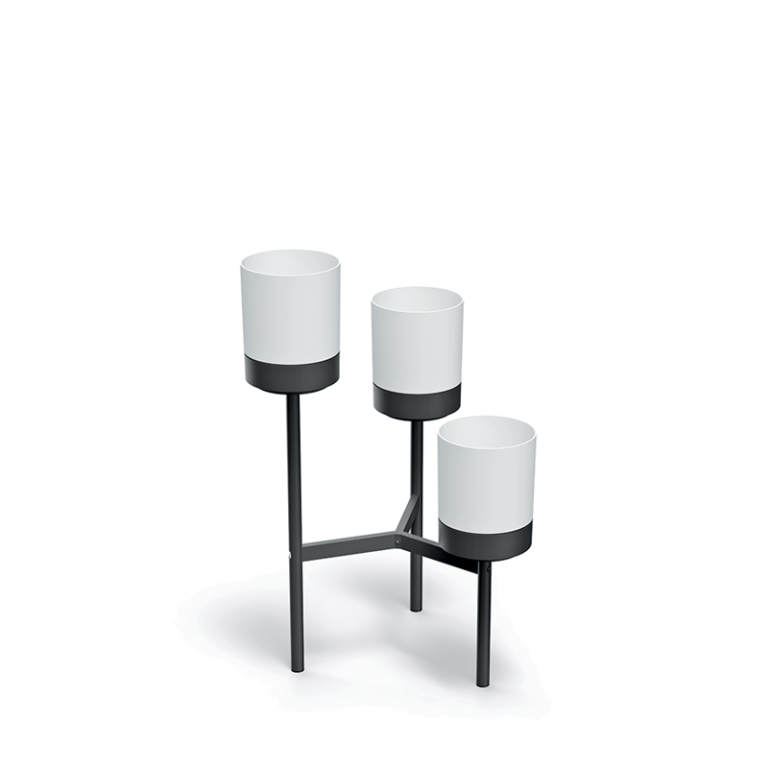 Industrialny kwietnik loftowy 3 doniczki niski