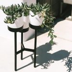 Industrialny kwietnik loftowy 3 doniczki niski