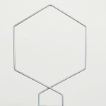 Podpora metalowa do roślin heksagon srebrny