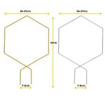 Podpora metalowa do roślin heksagon srebrny