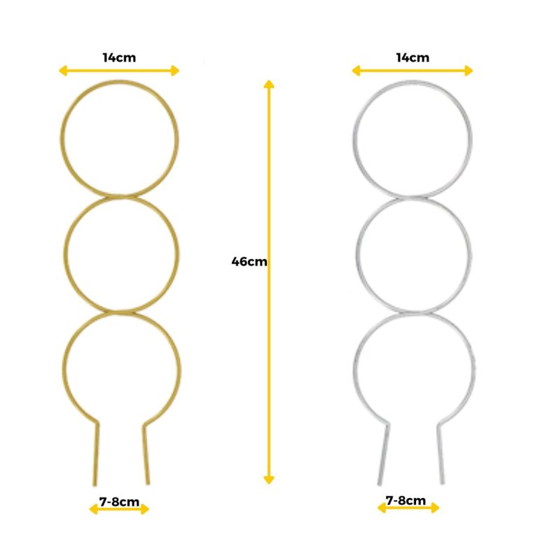 Podpora metalowa do roślin koła srebrne