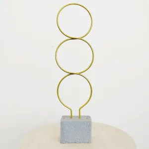 Podpora metalowa do roślin koła złote