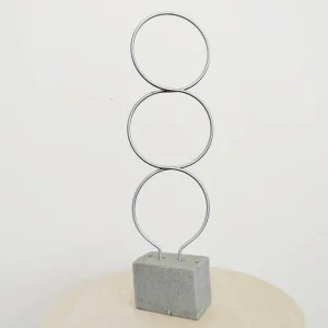 Podpora metalowa do roślin koła srebrne